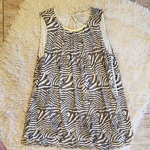 H&M Animal Print Lined Blouse Size Med